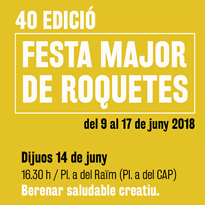 El 14 de junio de 2018 nos encontraréis informando sobre la prevención del cáncer colon en la Fiesta Mayor de Roquetes