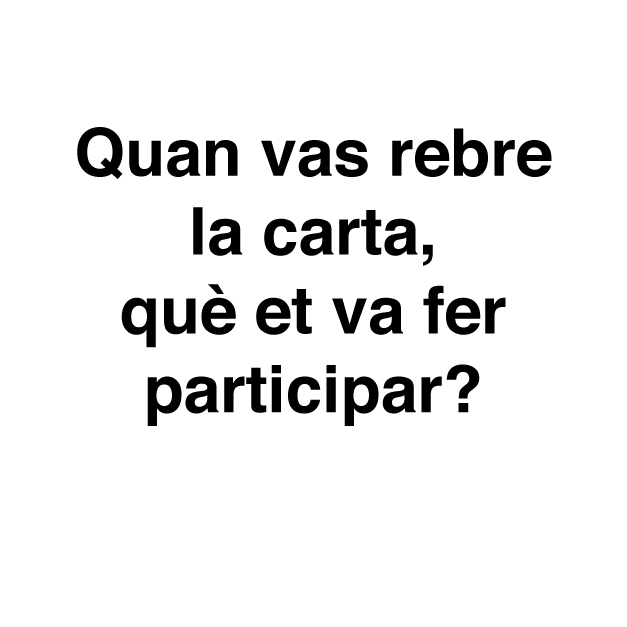 Los participantes nos explican: Hoy, «recibo la carta en casa»